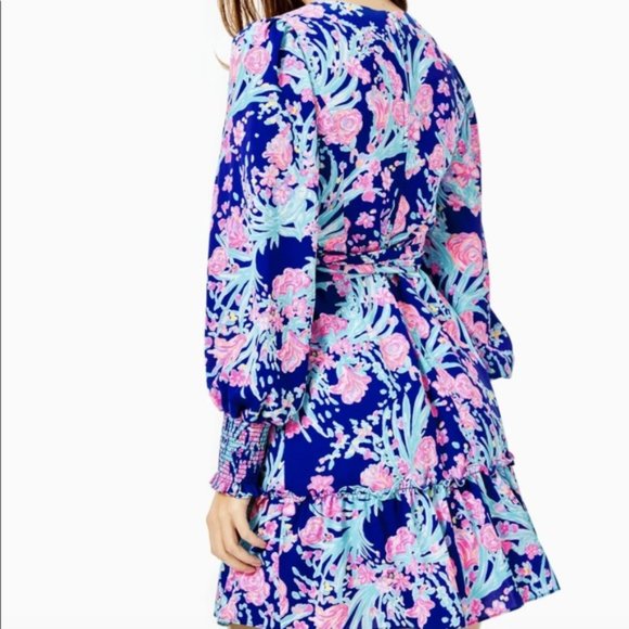 Lilly Pulitzer Rosie Stretch Dress Corsica Blue Toucan Party size 10 NWT - Picture 2 of 9